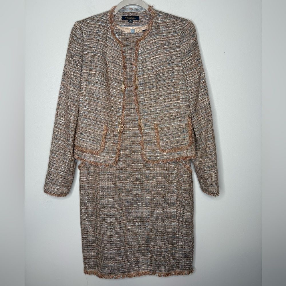 Brooks Brothers Multicolor Tweed Jacket and Skirt Set